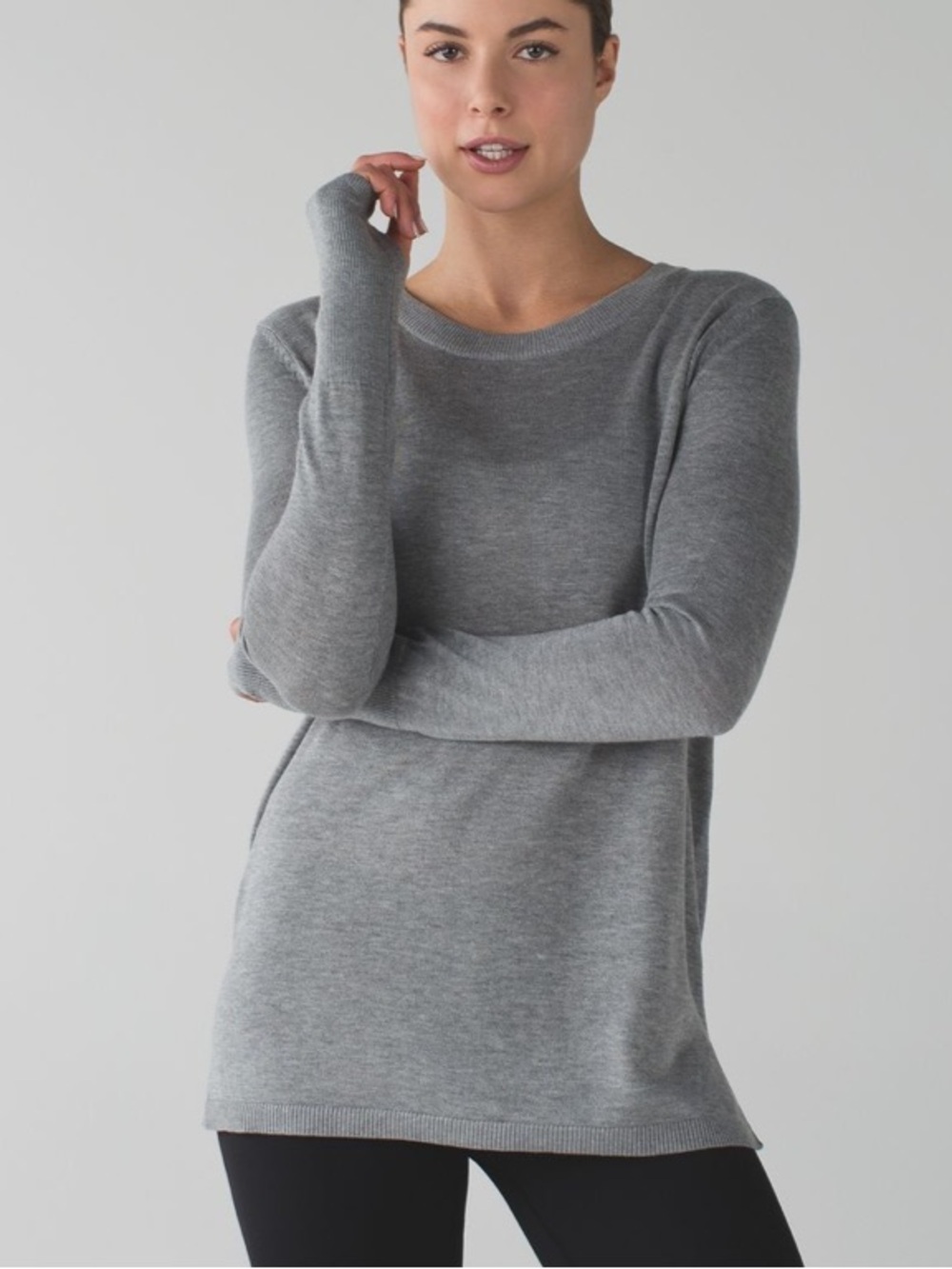 Lululemon Bring It Backbend Sweater – Heathered Medium Grey – Size 12
